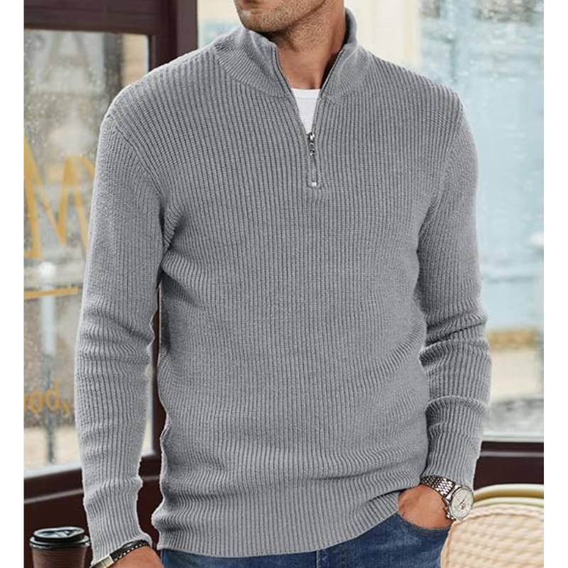 Men's Sweatshirt | Modern Half Zip Sweater | Winter Mens Clothing