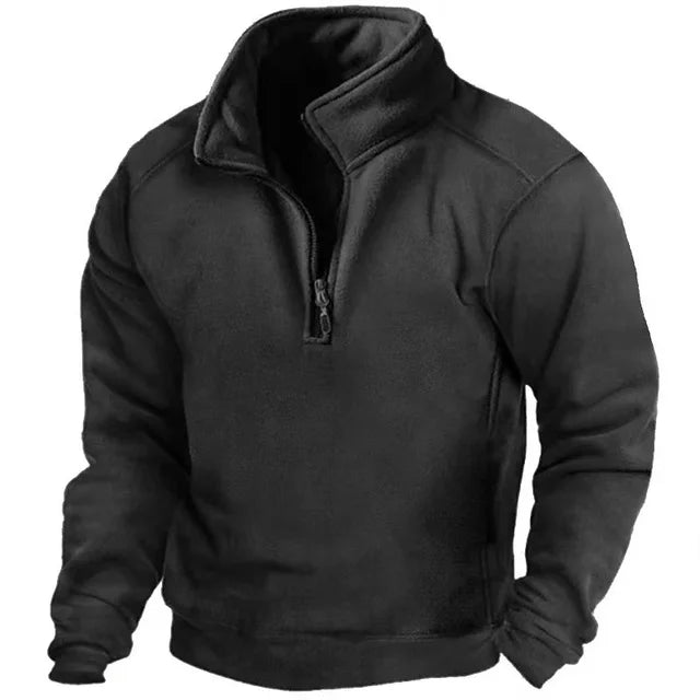 Men’s Sweatshirt | Warm Half Zip Top | Mens Clothing Winterwear
