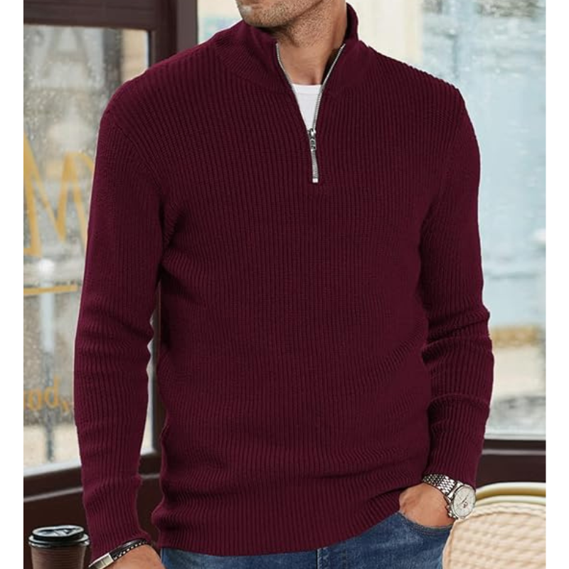 Men's Sweatshirt | Modern Half Zip Sweater | Winter Mens Clothing