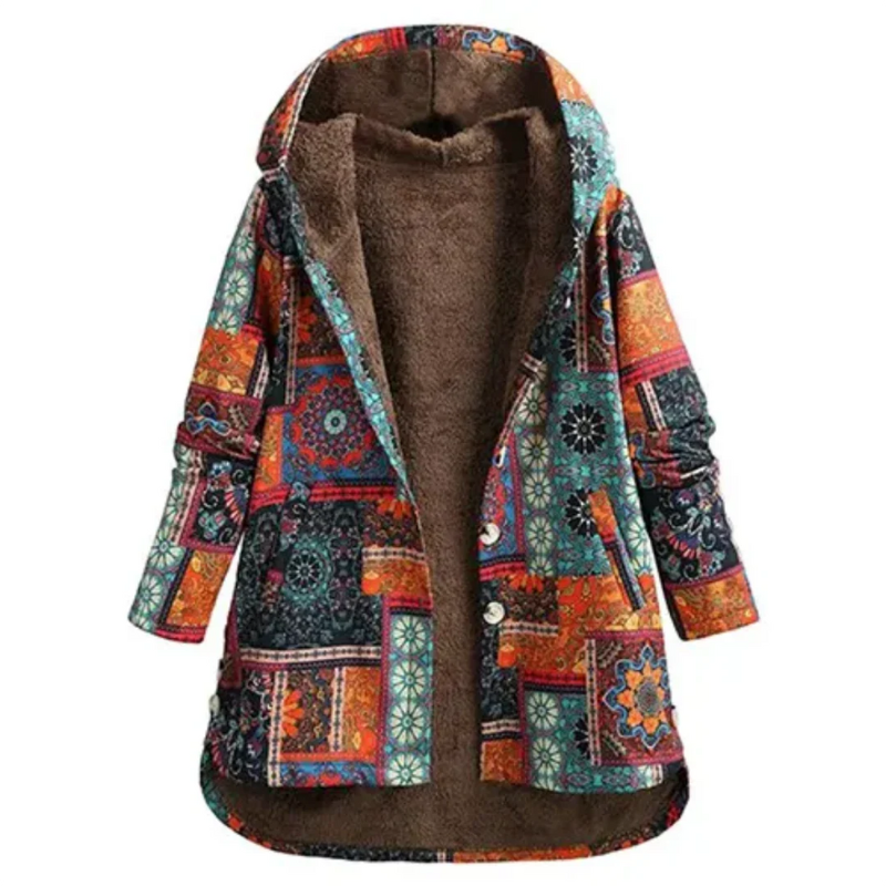 Women’s Jacket | Warm Hooded Patchwork | Stylish Womens Clothing