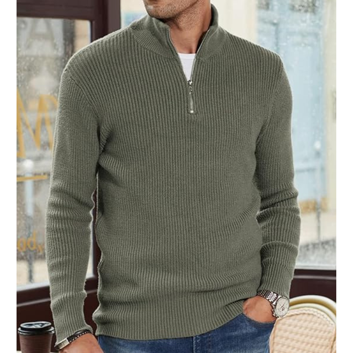 Men's Sweatshirt | Modern Half Zip Sweater | Winter Mens Clothing
