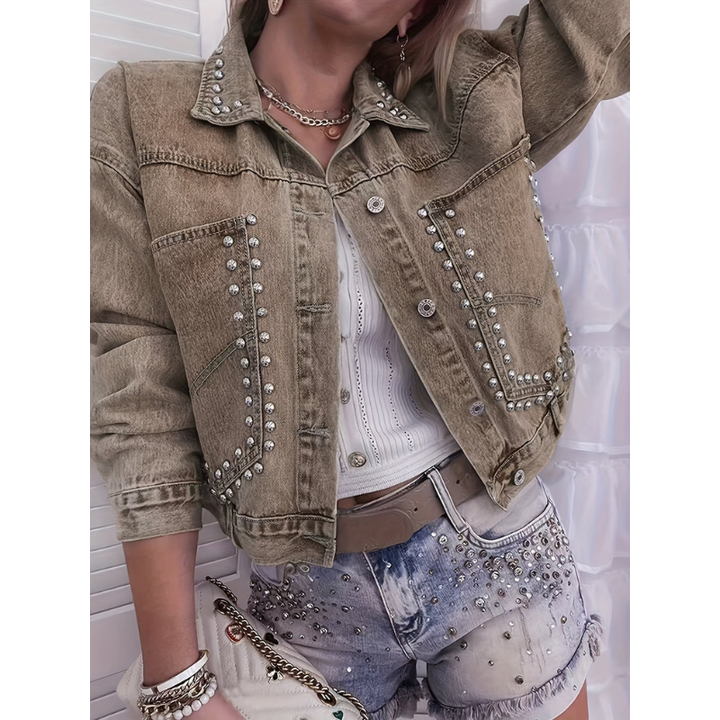 Women’s Jacket | Denim Casual Clothing | Button Front