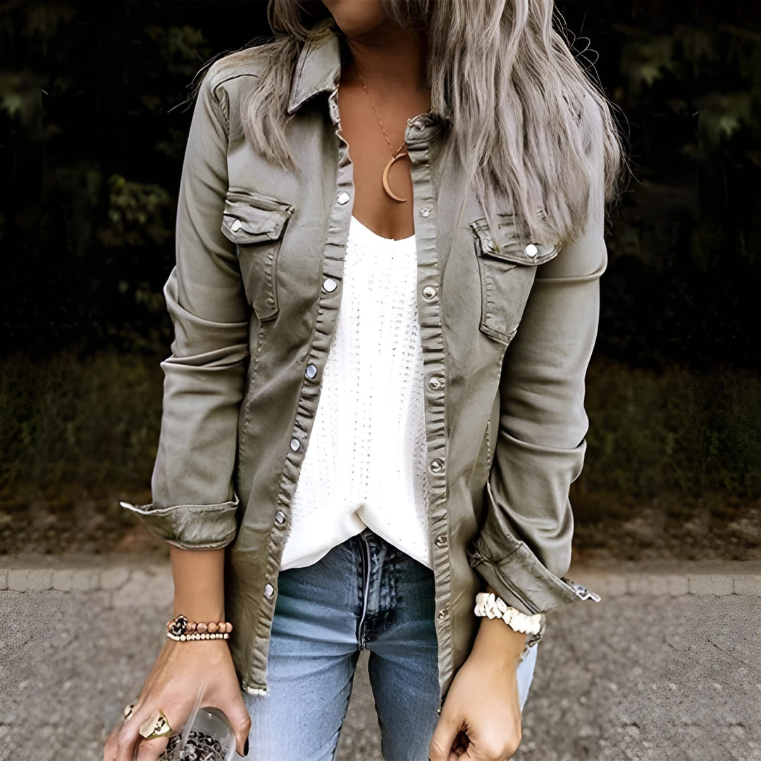 Women’s Denim Jacket | Trendy & Lightweight | Versatile Everyday Style | Cotton Blend