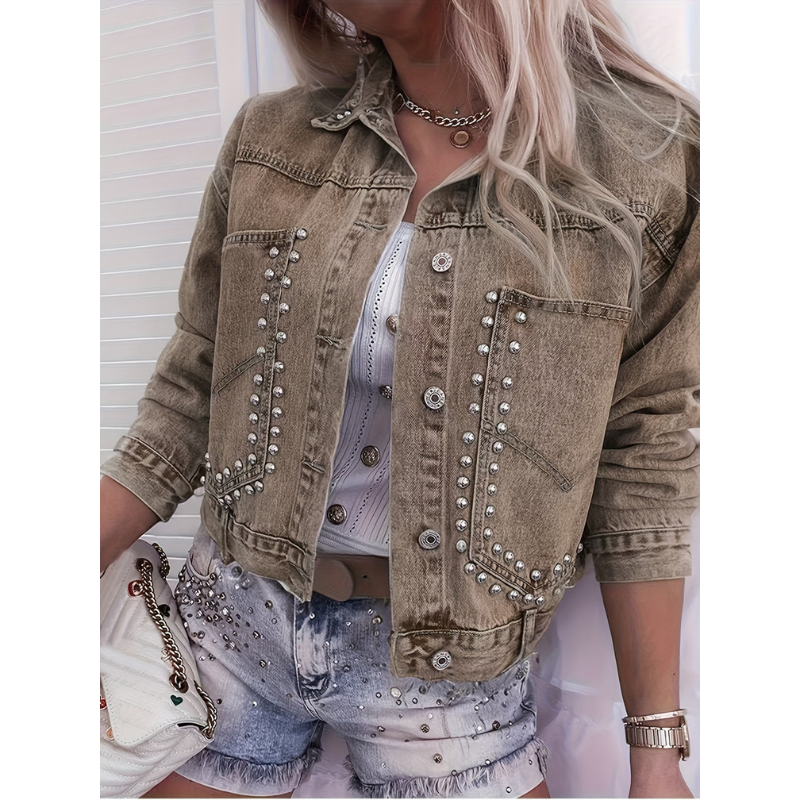 Women’s Jacket | Denim Casual Clothing | Button Front