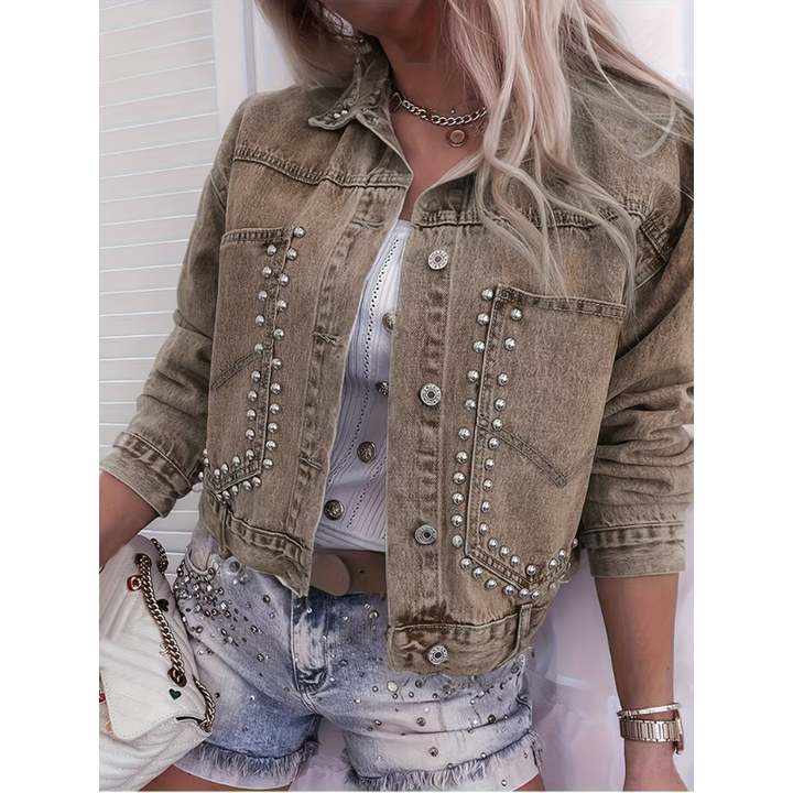 Women’s Jacket | Denim Casual Clothing | Button Front
