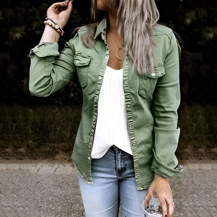 Women’s Denim Jacket | Trendy & Lightweight | Versatile Everyday Style | Cotton Blend