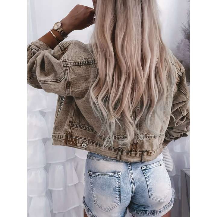 Women’s Jacket | Denim Casual Clothing | Button Front