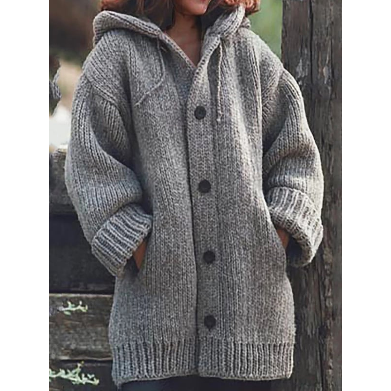 Women’s Cardigan | Long Hooded Knitwear | Cozy Womens Clothing