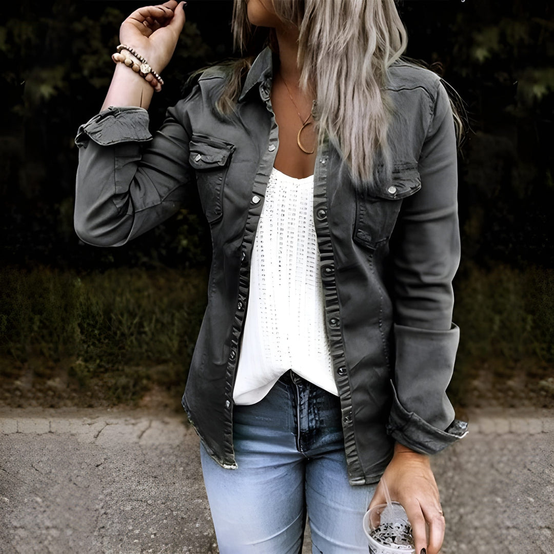 Women’s Denim Jacket | Trendy & Lightweight | Versatile Everyday Style | Cotton Blend