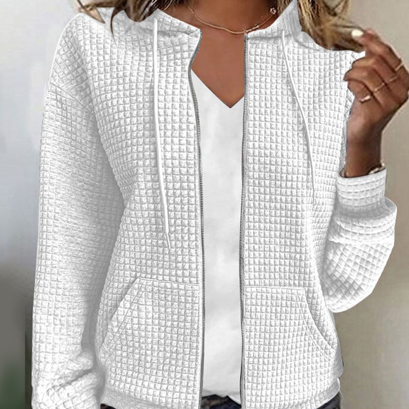 Women’s Jacket | Casual Hooded Coat | Zip Closure