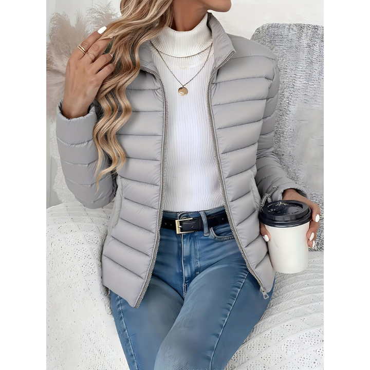 Women’s Jacket | Elegant Warm Clothing | Long Zip Outerwear