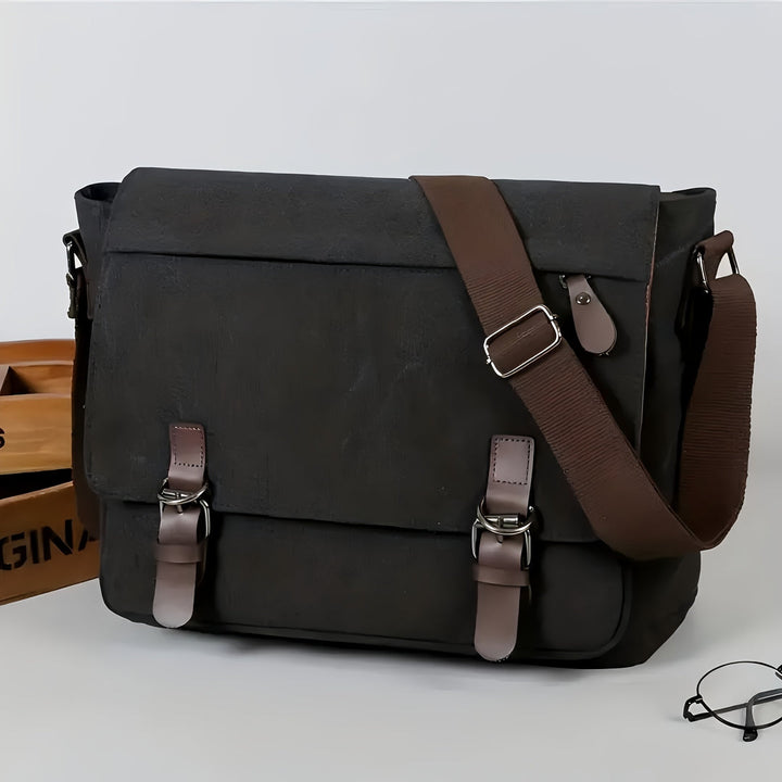 Men’s Shoulder Bag | Durable & Spacious with Multi-Pockets | Adjustable Strap | Canvas