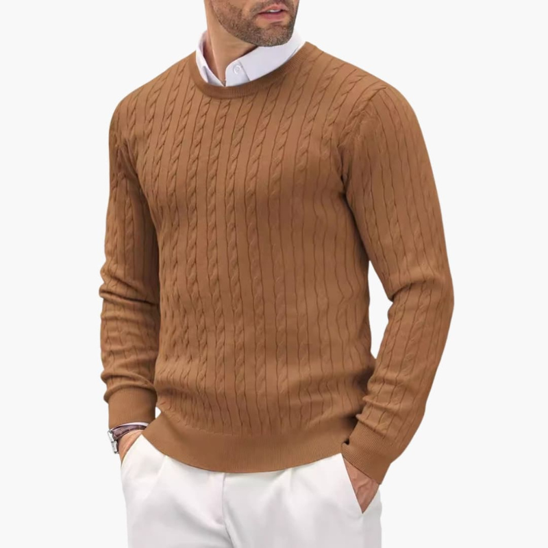 Men’s Jumper | Classic Cable Knit | Casual Mens Clothing