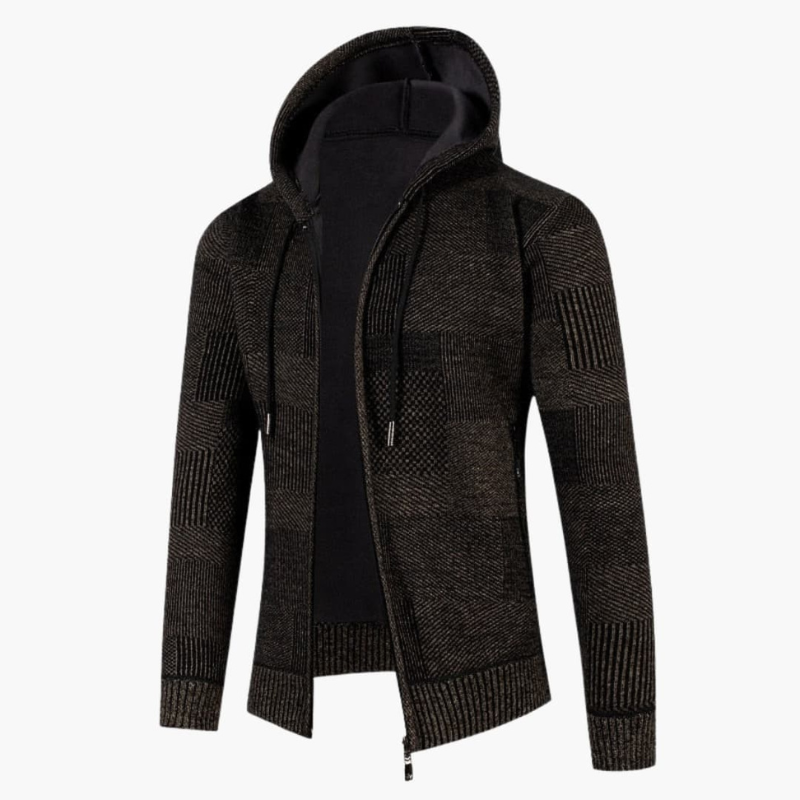 Men’s Jumper | Hooded Knit Cardigan | Hooded Mens Clothing