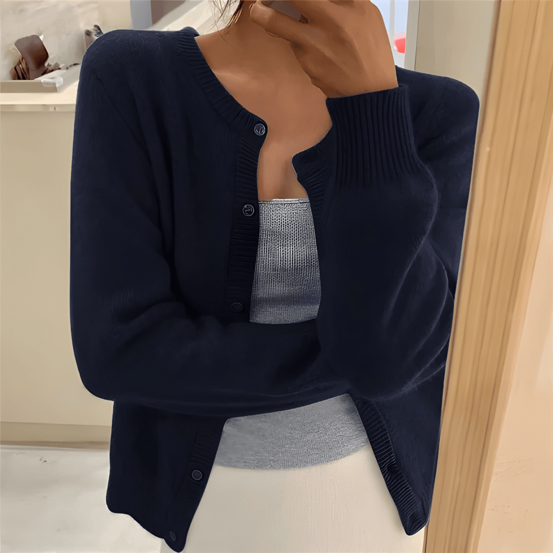 Women’s Knitted Cardigan | Single-Breasted | Soft & Casual | Cotton-Polyester Blend