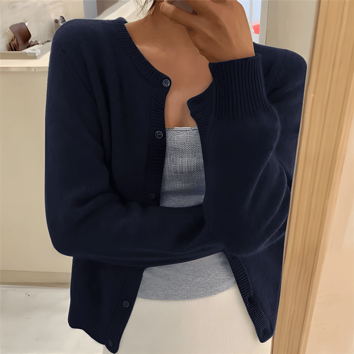 Women’s Knitted Cardigan | Single-Breasted | Soft & Casual | Cotton-Polyester Blend