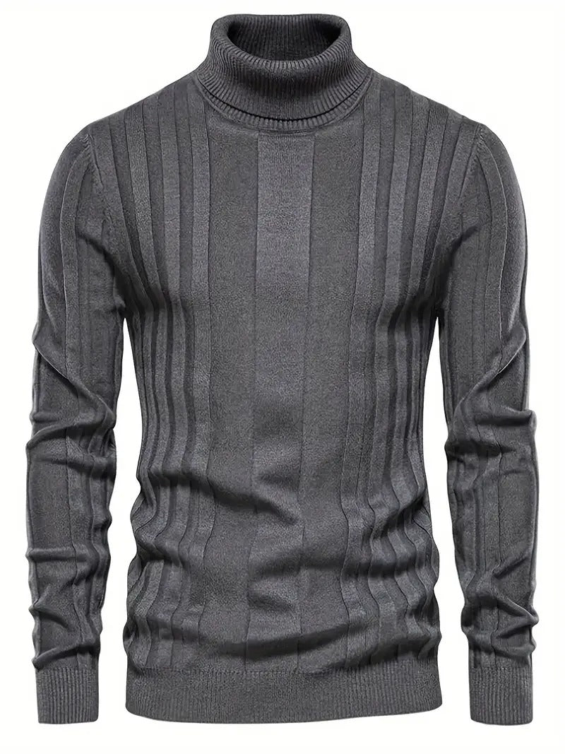 Men’s Jumper | Thermal Knit Mens Clothing | High Neck Sweatshirt