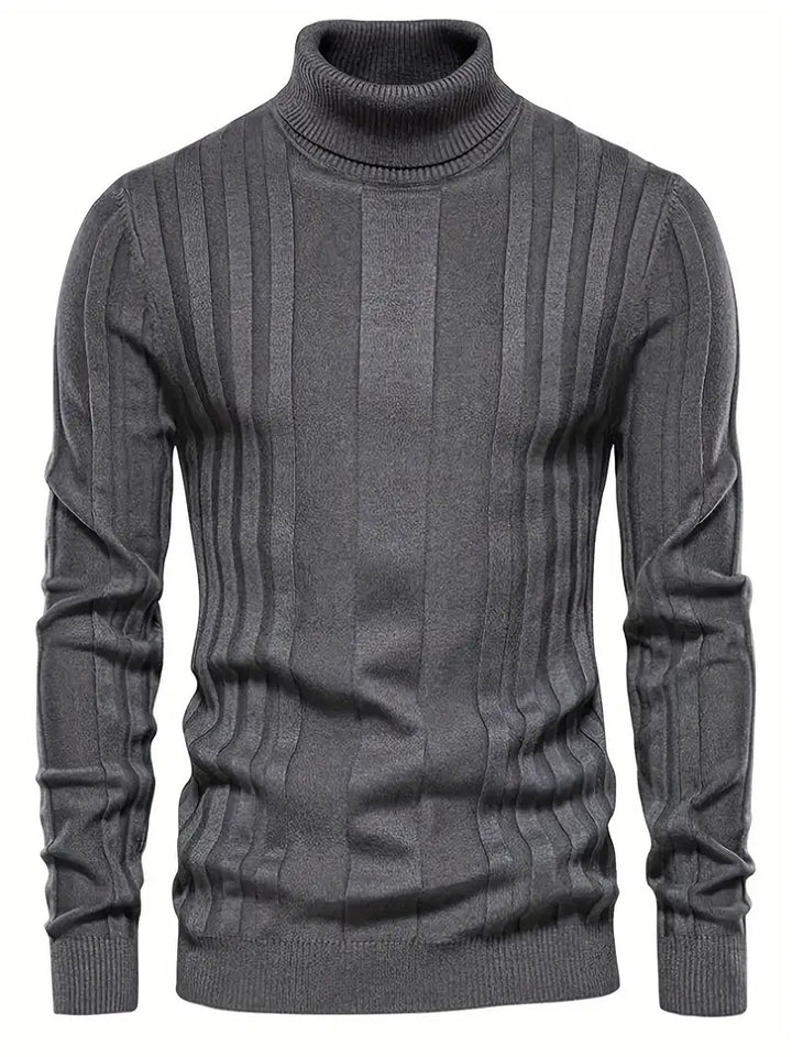 Men’s Jumper | Thermal Knit Mens Clothing | High Neck Sweatshirt