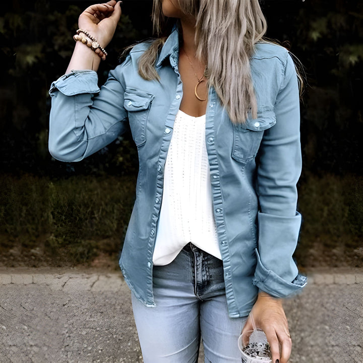 Women’s Denim Jacket | Trendy & Lightweight | Versatile Everyday Style | Cotton Blend
