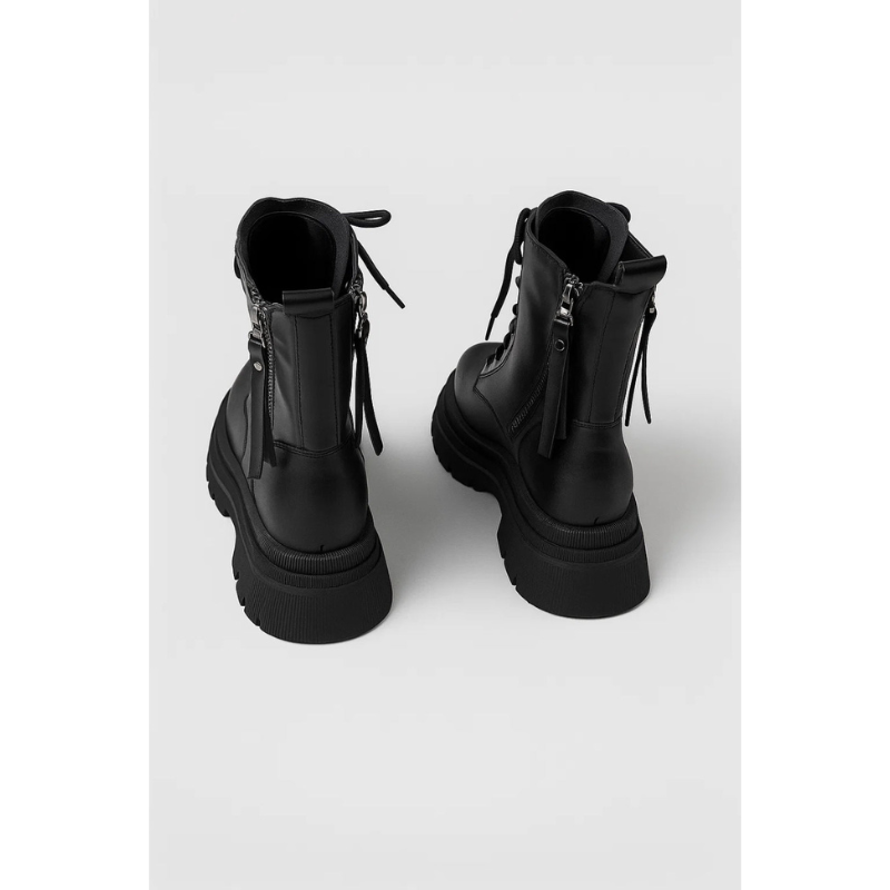 Women’s Boots | Combat Platform Style | Chunky Lace-Up Shoes