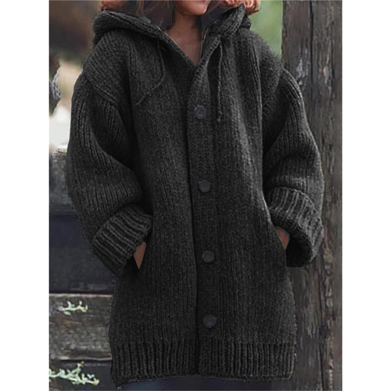 Women’s Cardigan | Long Hooded Knitwear | Cozy Womens Clothing