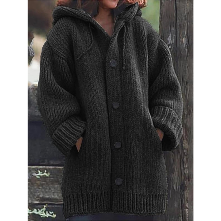 Women’s Cardigan | Long Hooded Knitwear | Cozy Womens Clothing