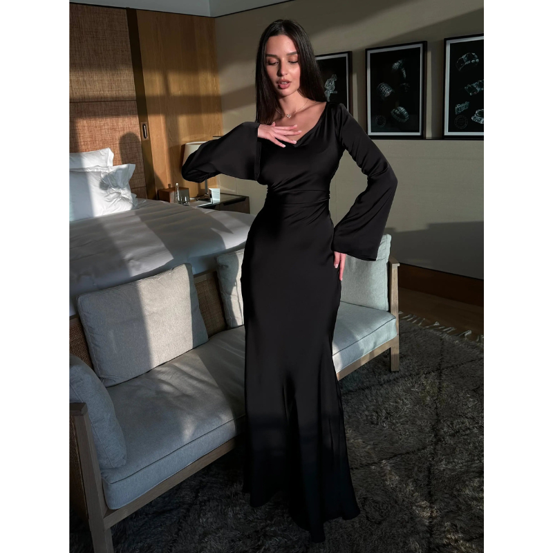 Women's Maxi Dress | Elegant Long Sleeve Design | Women Dresses