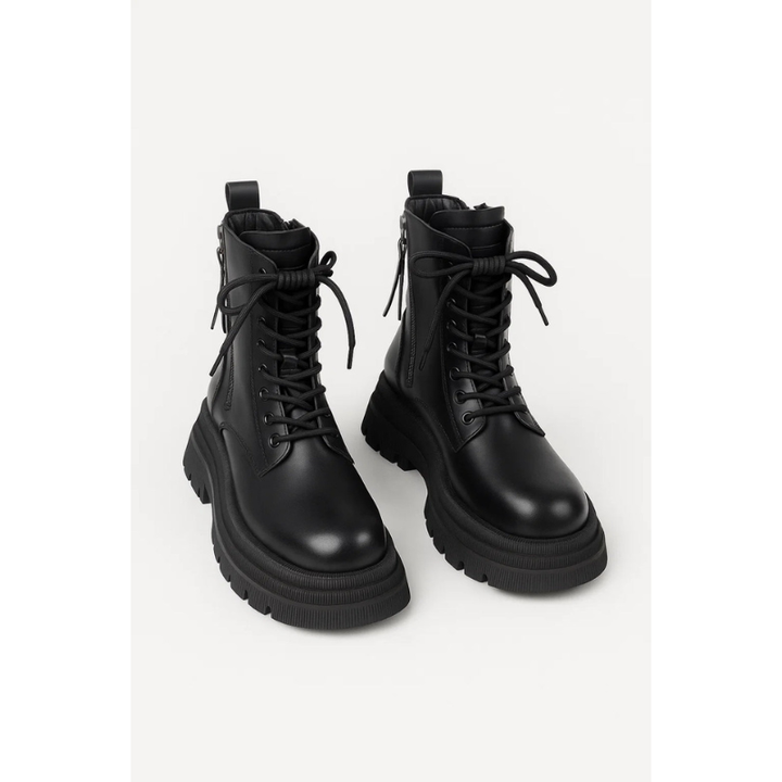Women’s Boots | Combat Platform Style | Chunky Lace-Up Shoes
