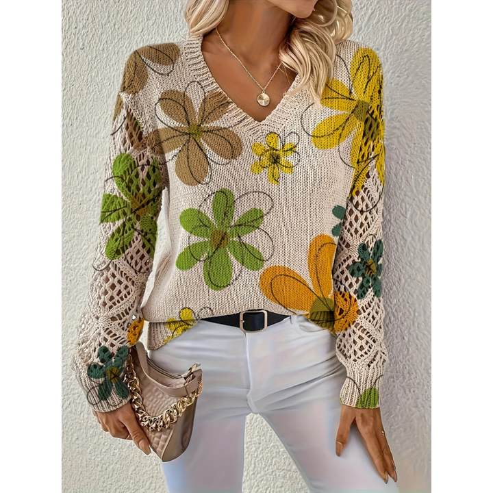 Women’s Jumper | Chic Clothing | V Neck & Long Sleeve