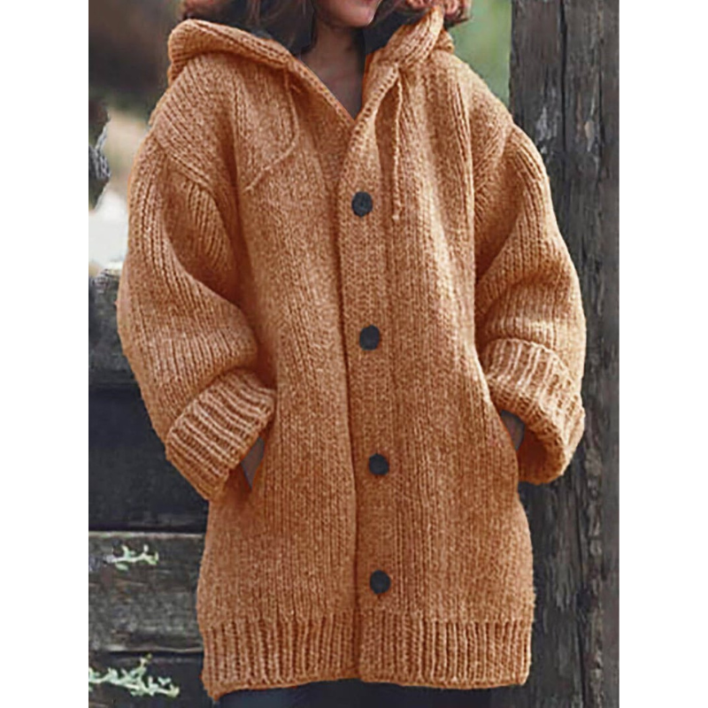 Women’s Cardigan | Long Hooded Knitwear | Cozy Womens Clothing
