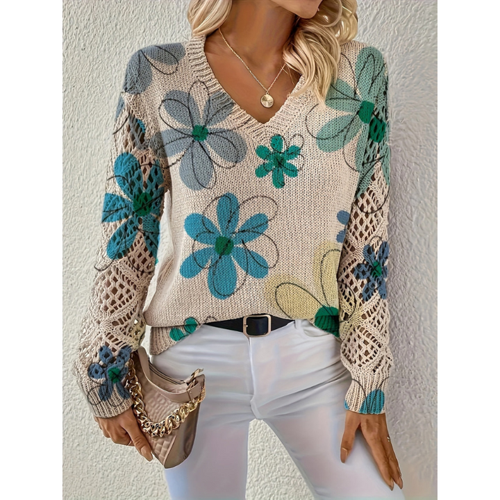 Women’s Jumper | Chic Clothing | V Neck & Long Sleeve