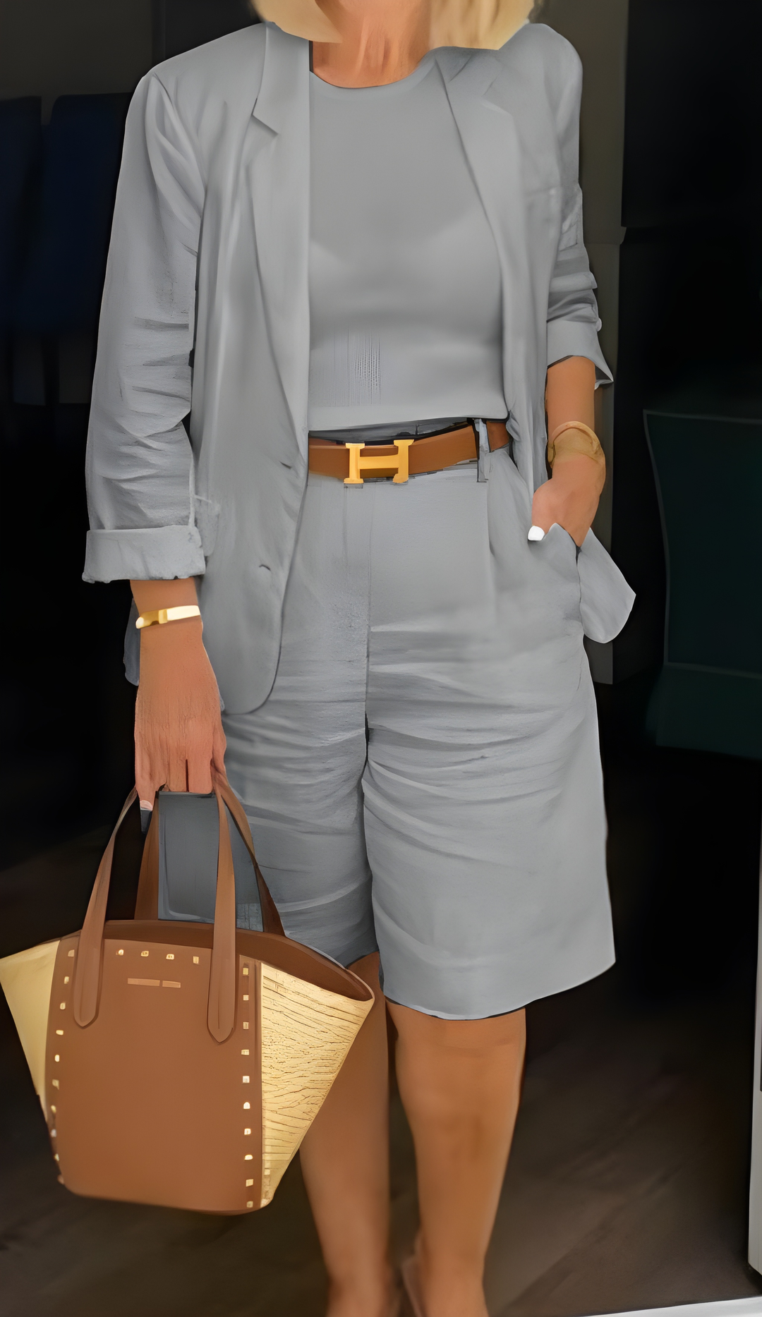 Women's Linen Blazer & Shorts Set | Elegant Fit | Breathable & Chic | Summer Essential