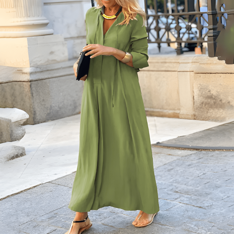 Women’s Maxi Dress | V-Neck |  Long Sleeve Dresses