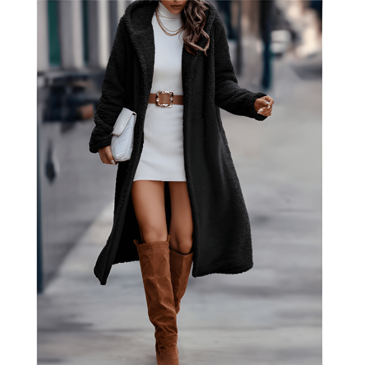 Fluffy Jacket Womens | Winter Clothing | Long Hooded Coat