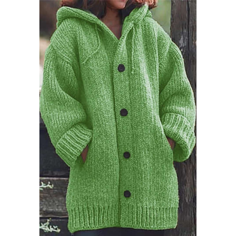 Women’s Cardigan | Long Hooded Knitwear | Cozy Womens Clothing