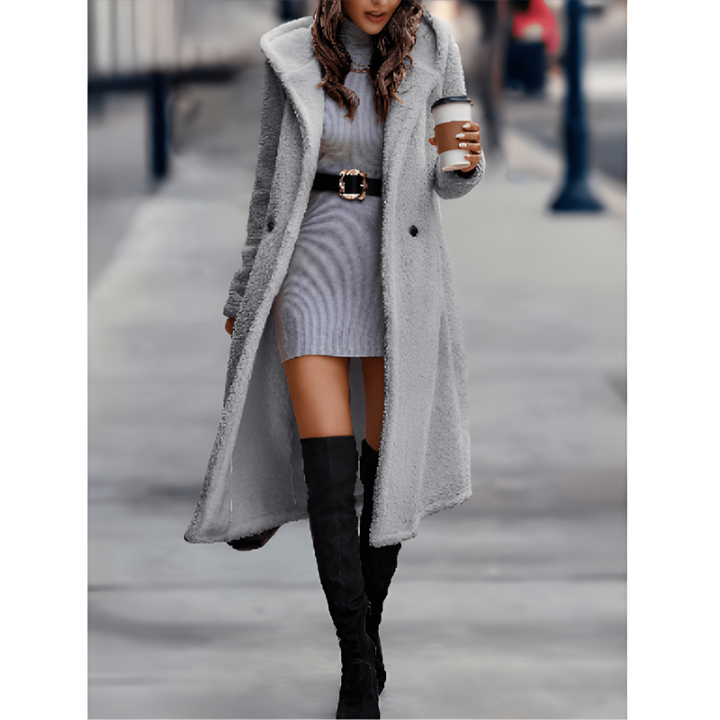 Fluffy Jacket Womens | Winter Clothing | Long Hooded Coat