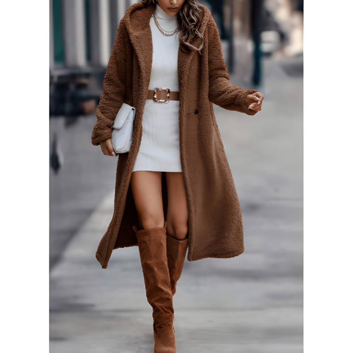 Fluffy Jacket Womens | Winter Clothing | Long Hooded Coat