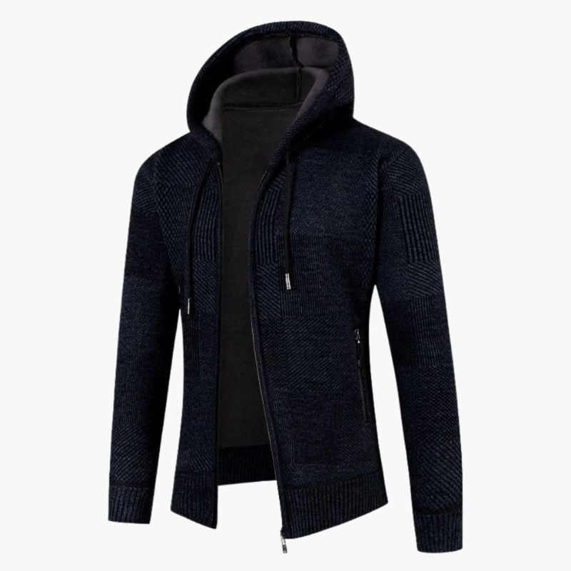 Men’s Jumper | Hooded Knit Cardigan | Hooded Mens Clothing