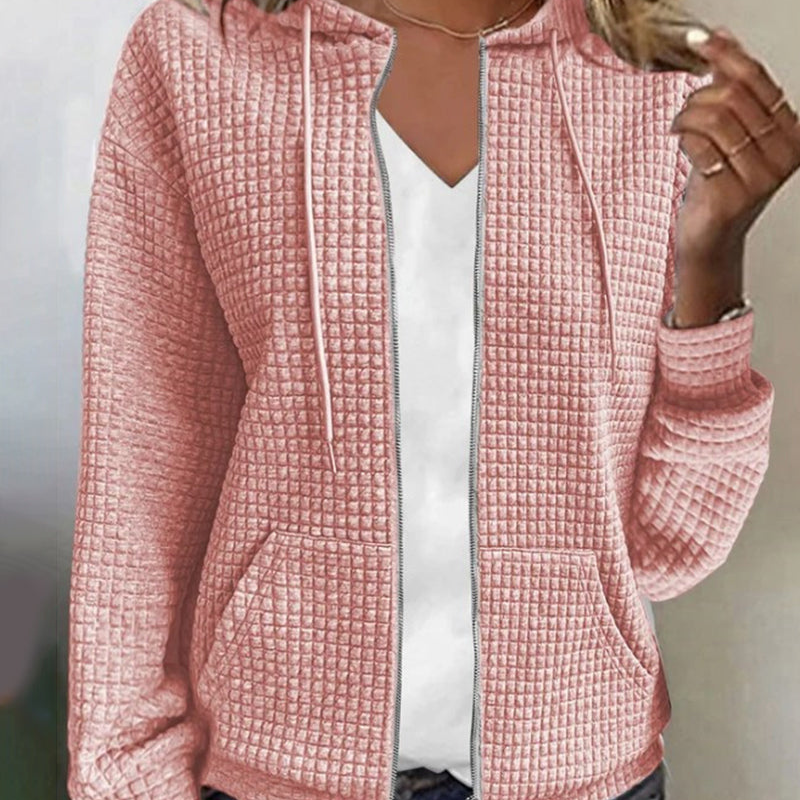 Women’s Jacket | Casual Hooded Coat | Zip Closure
