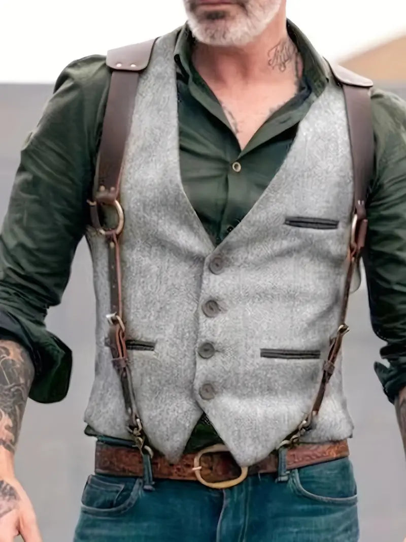 Men’s Vest | Vintage Buttoned Waistcoat Style | Stylish Mens Clothing