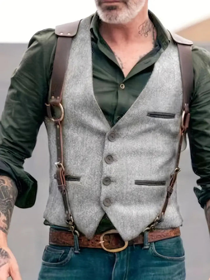Men’s Vest | Vintage Buttoned Waistcoat Style | Stylish Mens Clothing