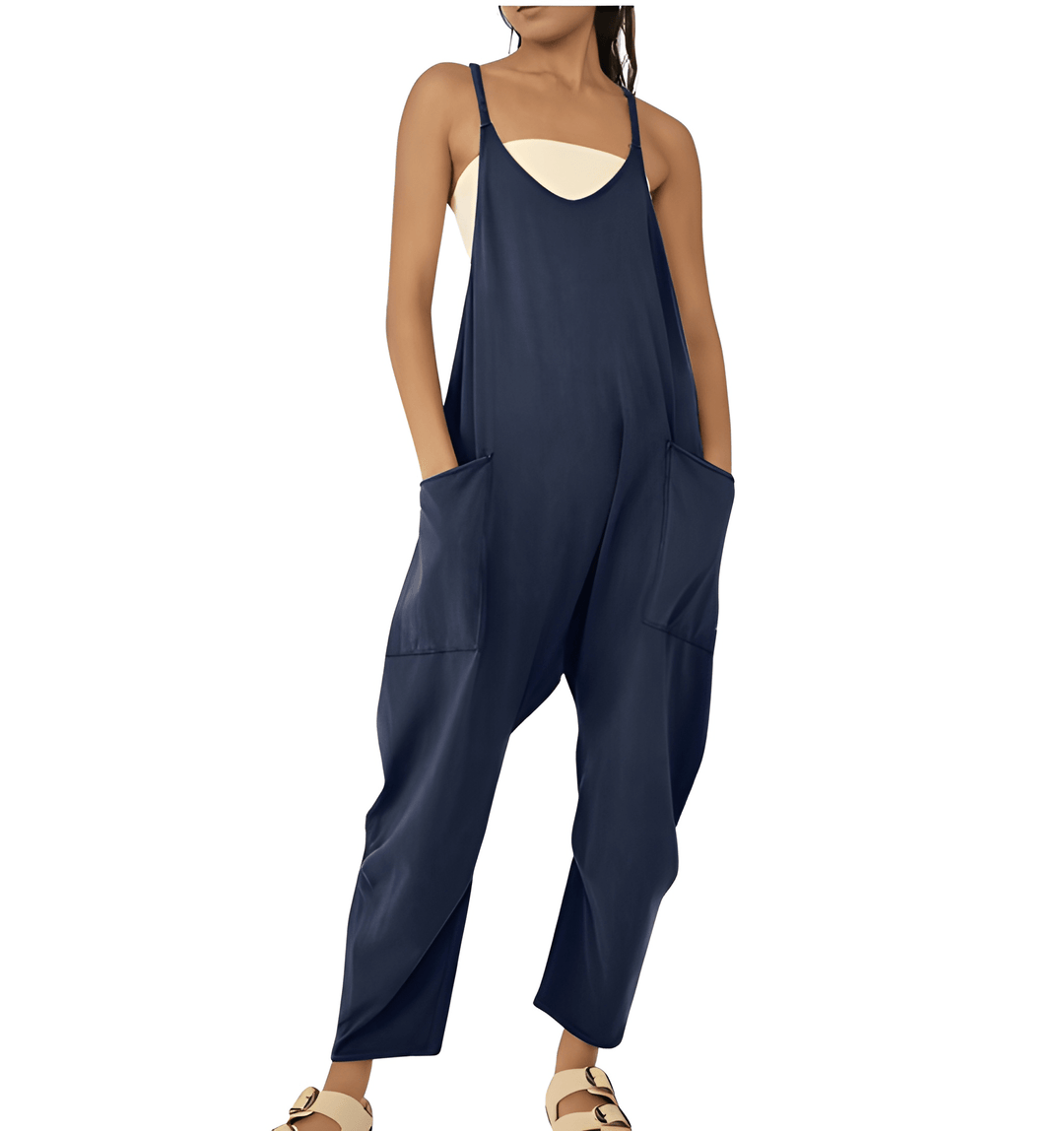Women’s Jumpsuit | Streetwear Style | One-Piece with Pockets | Polyester Knit