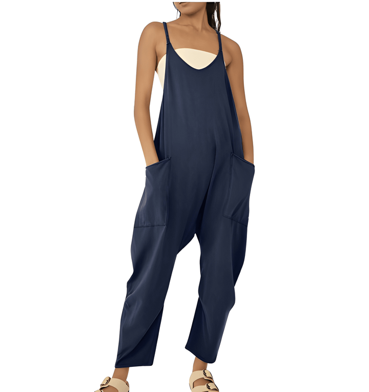 Women’s Jumpsuit | Streetwear Style | One-Piece with Pockets | Polyester Knit