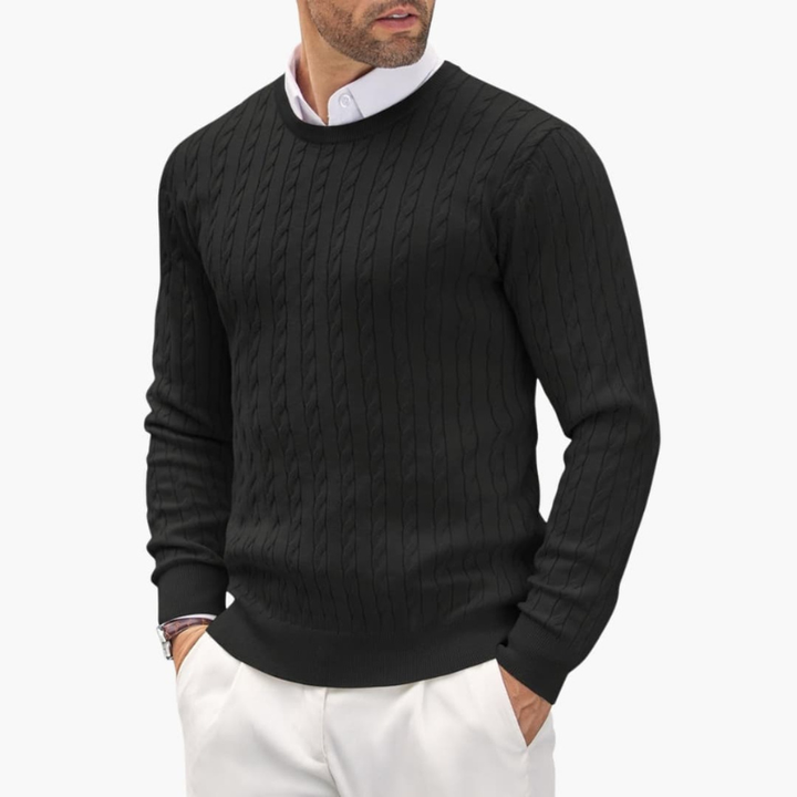 Men’s Jumper | Classic Cable Knit | Casual Mens Clothing
