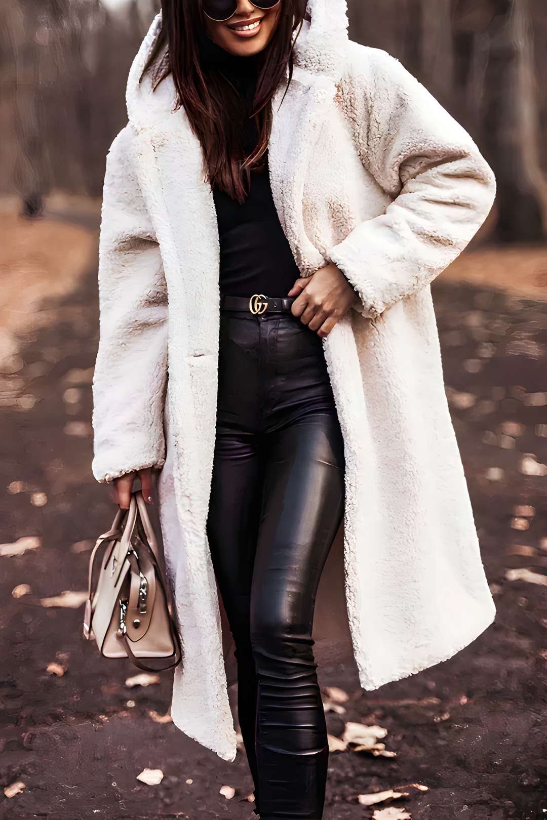 Women’s Teddy Jacket | Long Plush Coat | Warm Faux Fur Outwear