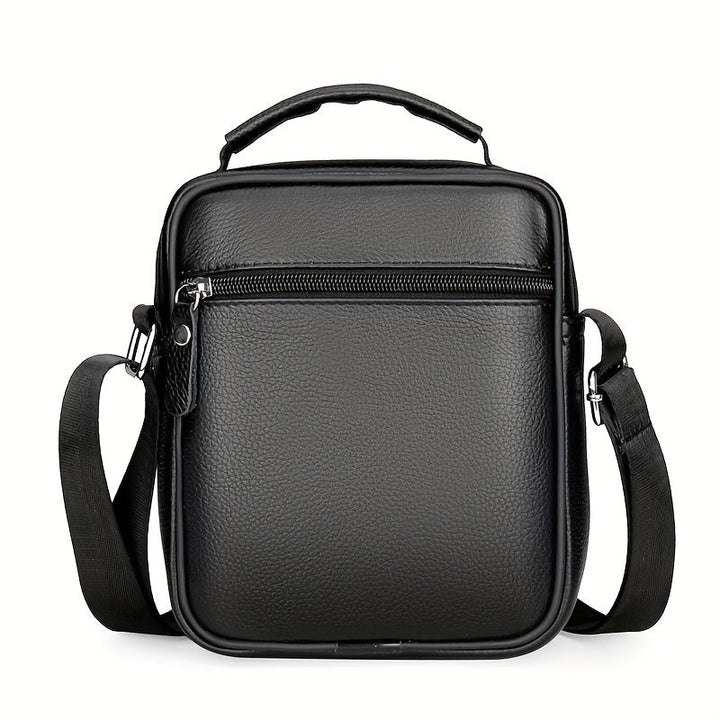Men’s Shoulder Bag | Genuine Cowhide Leather | Adjustable Strap & Functional Design
