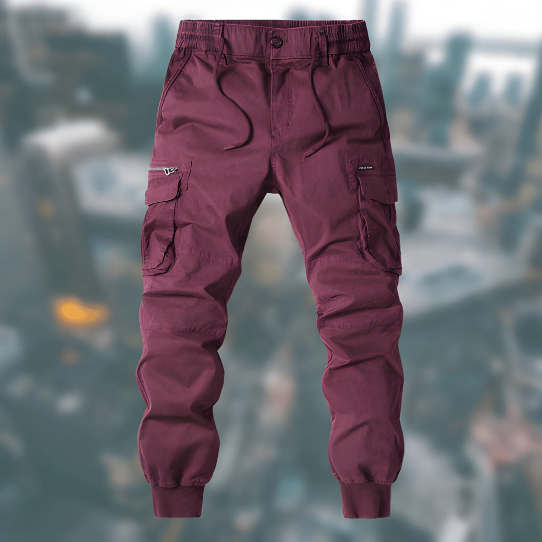 Men’s Cargo Trousers | Casual Joggers | Elastic Waist | Mens Clothing