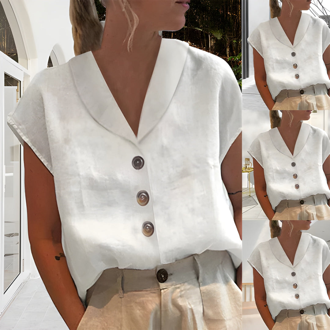 Women’s Shirt | Short Sleeve & Button-Up | Casual & Elegant | Polyester