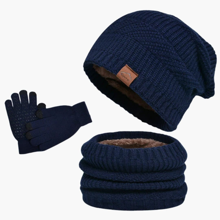 Men’s Set | Hat Scarf Gloves | Warm Mens Clothing