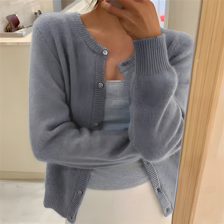 Women’s Knitted Cardigan | Single-Breasted | Soft & Casual | Cotton-Polyester Blend